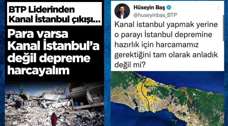 Para Varsa Kanal İstanbul’a Değil, İstanbul Depremine Hazırlık İçin Harcayalım 